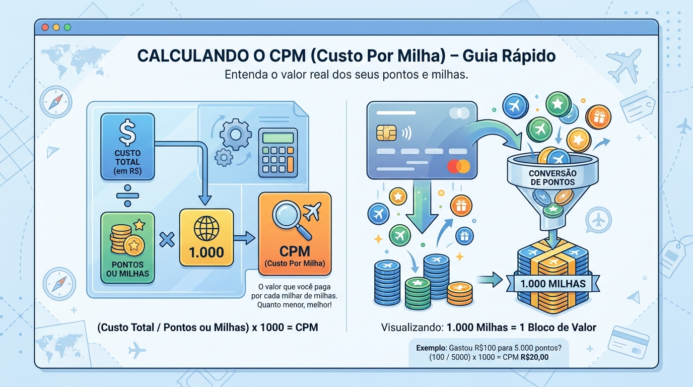 Como calcular o custo por milheiro de pontos e milhas.